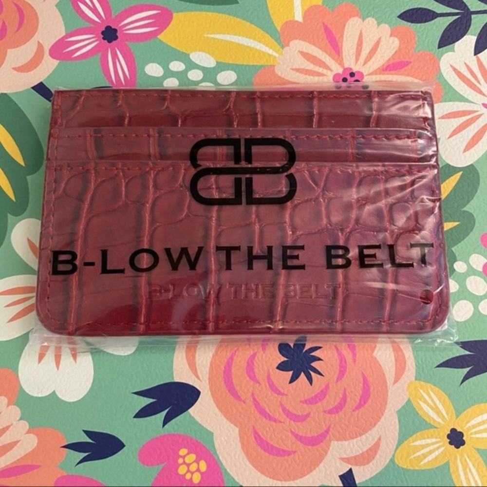 Wallet Card Case Red Crocodile Vegan Leather NWT